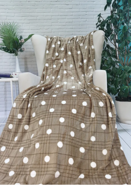 Плед плюшевый ГОРОХ - PLGO