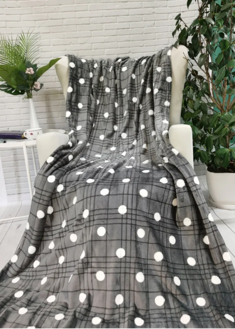 Плед плюшевый ГОРОХ - PLGO