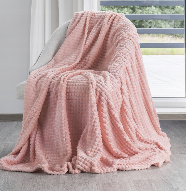 Плед бамбук двухсторонний Квадро 200х220 см (Пудра) Плед бамбук двухсторонний Квадро 200х220 см (Пудра)