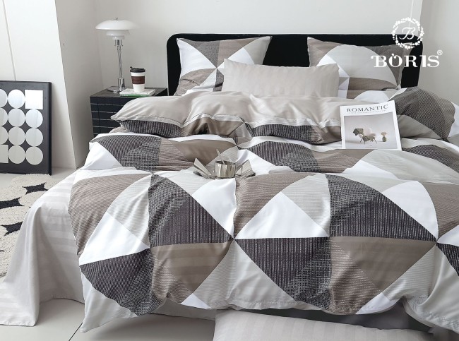 КПБ Boris Двусторонний Страйп-сатин BORDSS031