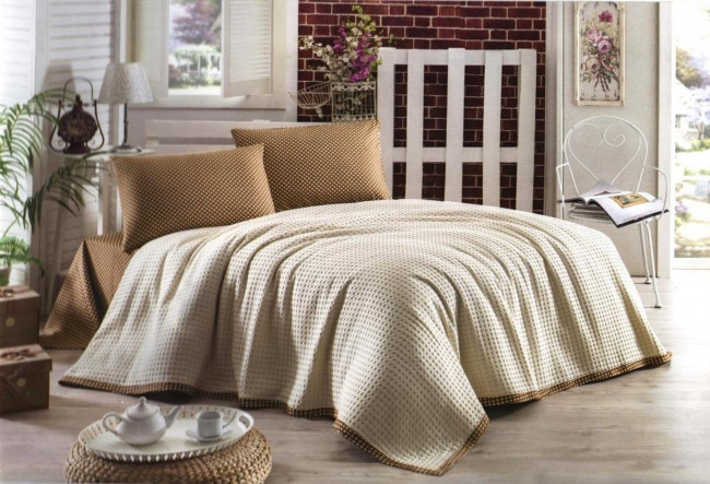 Постельное белье с вафельным одеялом PALMIYE