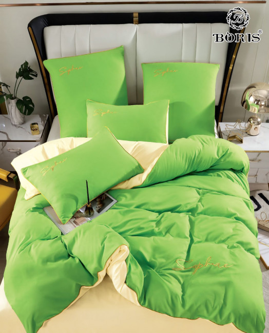 КПБ Boris однотонный с вышивкой BOROV022