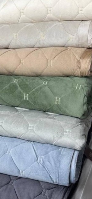 Покрывало Велюровое H POVH 006 Светло-серый Покрывало Велюровое H POVH 006 Светло-серый