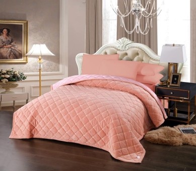 Покрывало Велюровое Н POVH007 Пудровый Покрывало Велюровое Н POVH007 Пудровый