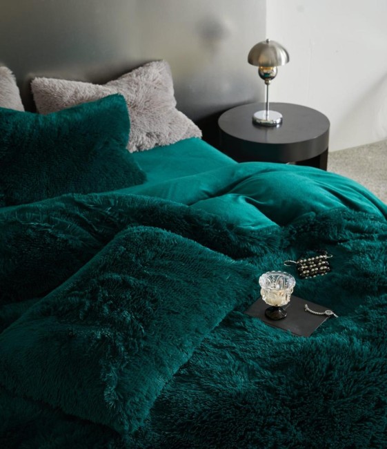 Меховой КПБ Mency Однотонный MMENO001