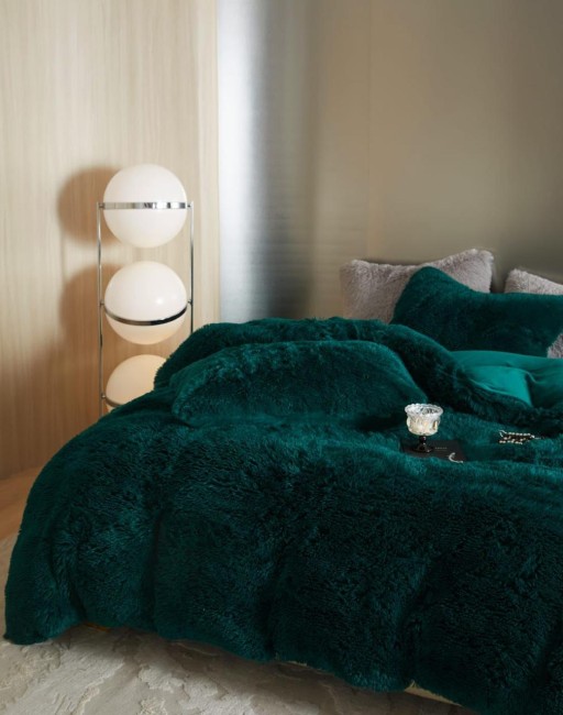 Меховой КПБ Mency Однотонный MMENO001