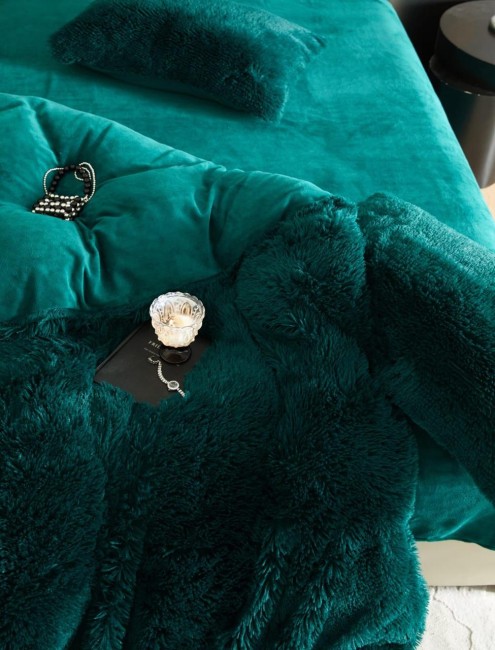 Меховой КПБ Mency Однотонный MMENO001