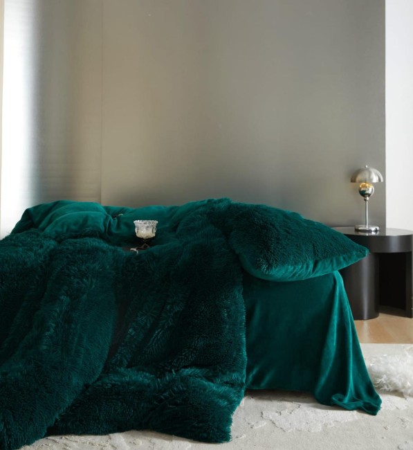 Меховой КПБ Mency Однотонный MMENO001