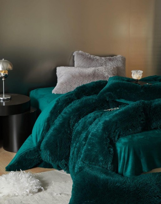 Меховой КПБ Mency Однотонный MMENO001