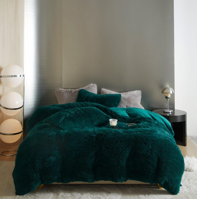 Меховой КПБ Mency Однотонный MMENO001