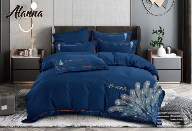 КПБ Alanna однотонный Перо ALAOP03