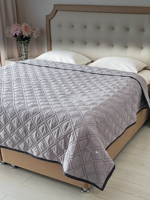 Покрывало Denvol Ромб POKDEN004 (Серое)