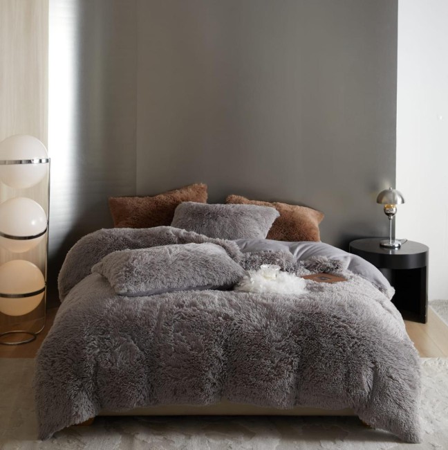 Меховой КПБ Mency Однотонный MMENO004