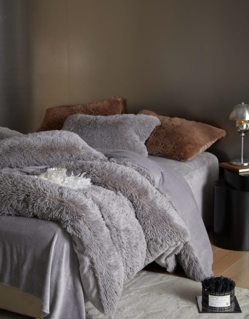 Меховой КПБ Mency Однотонный MMENO004