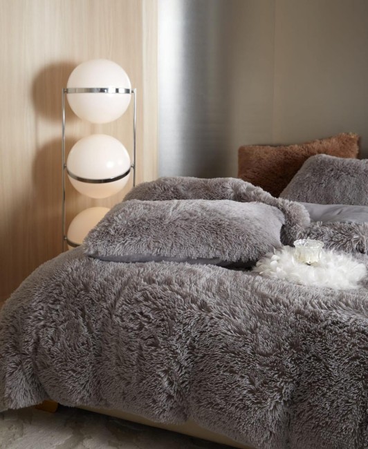 Меховой КПБ Mency Однотонный MMENO004