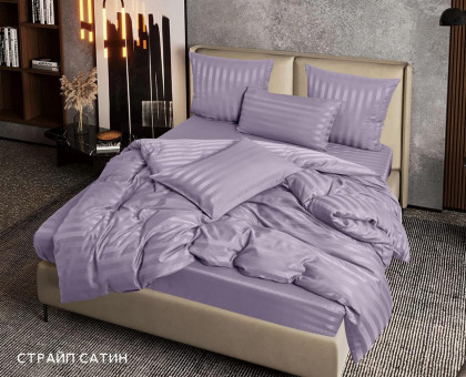 КПБ Denvol Страйп-сатин на резинке по кругу DENSSR007