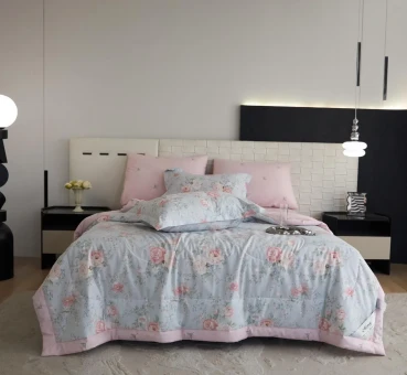 Одеяло Mency Cotton с простыней на резинке и навлочками ODMENCR04