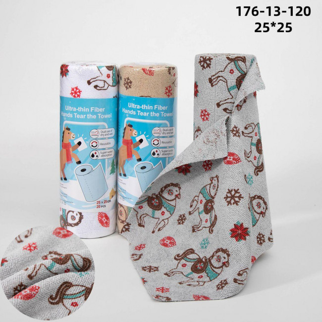 Салфетки в рулоне 20шт  25х25 KOLOCO 176-13