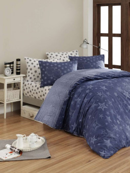 КПБ FIRST CHOICE Ranforce Denim Navy Blue LRR-371 КПБ FIRST CHOICE Ranforce Denim Navy Blue LRR-371