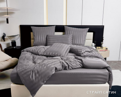 КПБ Denvol Страйп-сатин на резинке по кругу DENSSR010