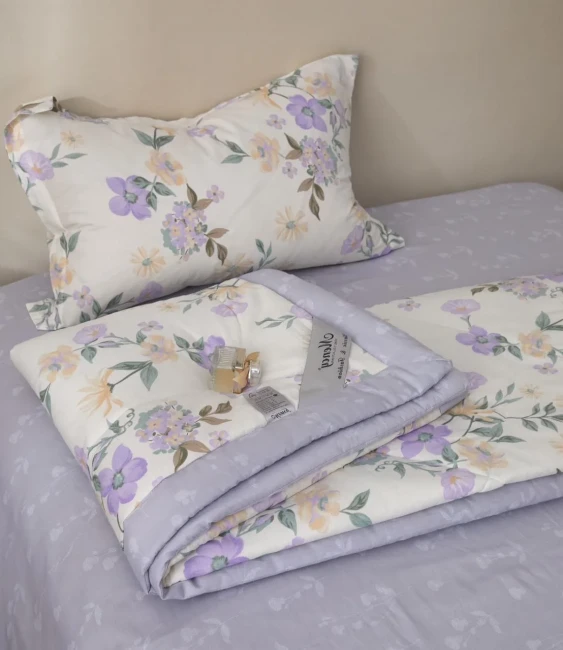 Одеяло Mency Cotton с простыней на резинке и навлочками ODMENCR07