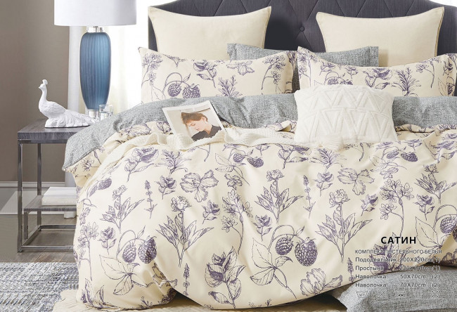 КПБ Mency Сатин в подарочной коробке MENSB03