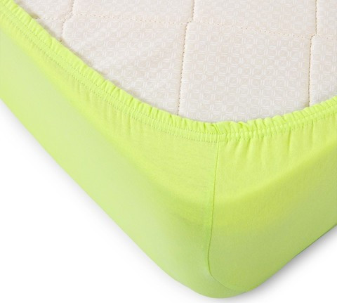 Простыня трикотажная на резинке Мерцана (Салатовый) MERC05 Простыня трикотажная на резинке Мерцана (Салатовый) MERC05