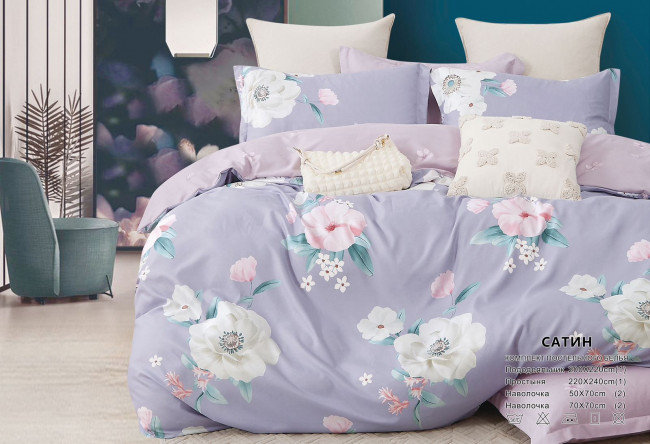 КПБ Mency Сатин в подарочной коробке MENSB07