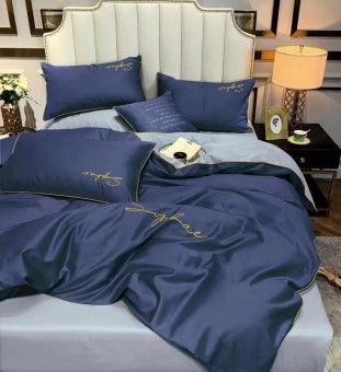 КПБ Mency Winni однотонный с вышивкой на резинке по кругу MENWOV004 КПБ Mency Winni однотонный с вышивкой на резинке по кругу MENWOV004