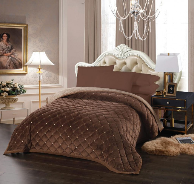 Покрывало Сердце цвет Шоколад POKARS13