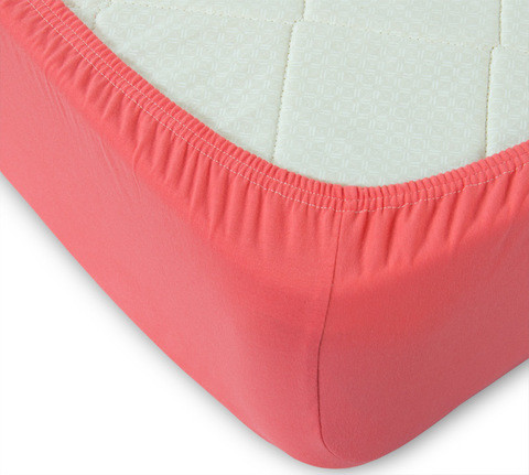 Простыня трикотажная на резинке Мерцана (Коралл) MERC08 Простыня трикотажная на резинке Мерцана (Коралл) MERC08