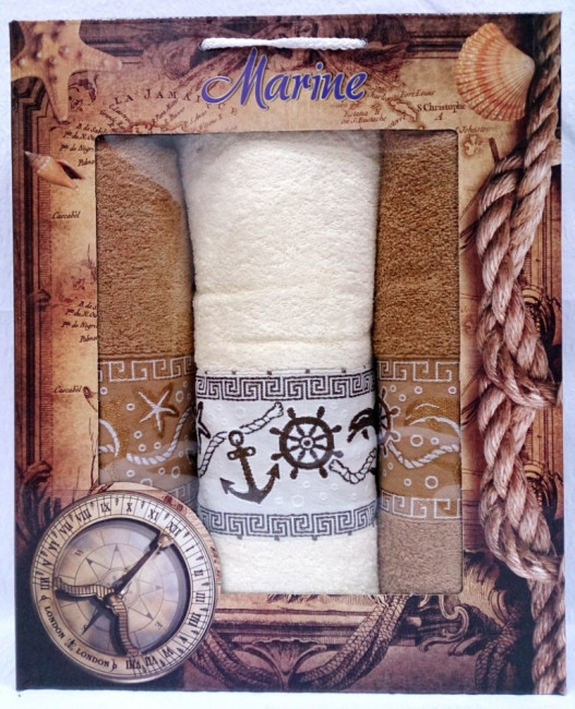 Набор полотенец DNZ GULCAN Мarine 3 пр. AKGULB3-22