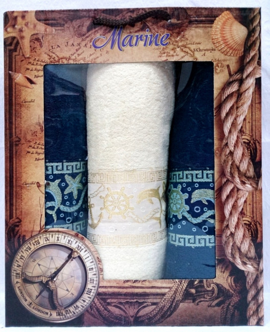 Набор полотенец DNZ GULCAN Мarine 3 пр. AKGULB3-22