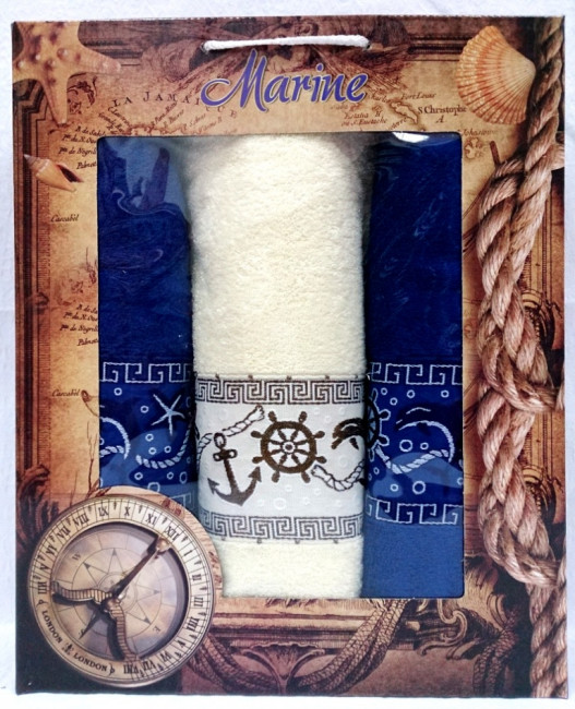 Набор полотенец DNZ GULCAN Мarine 3 пр. AKGULB3-22