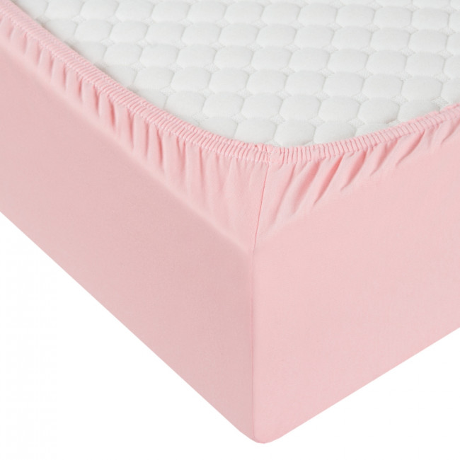 Простыня трикотажная на резинке Мерцана (Розовый) MERC10