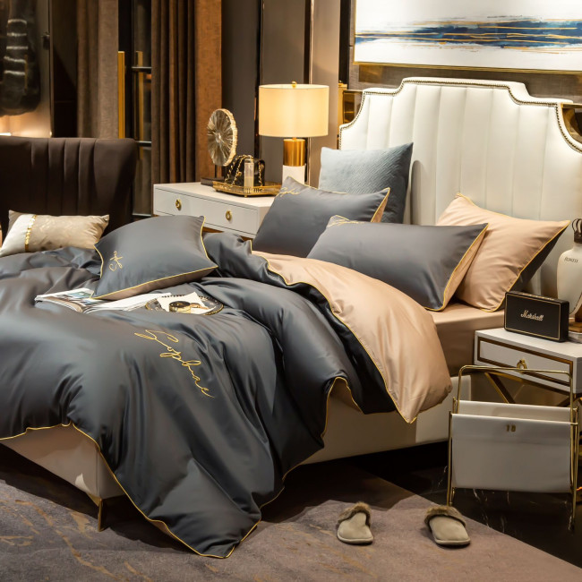 КПБ Mency Winni однотонный с вышивкой на резинке по кругу MENWOV008 КПБ Mency Winni однотонный с вышивкой на резинке по кругу MENWOV008