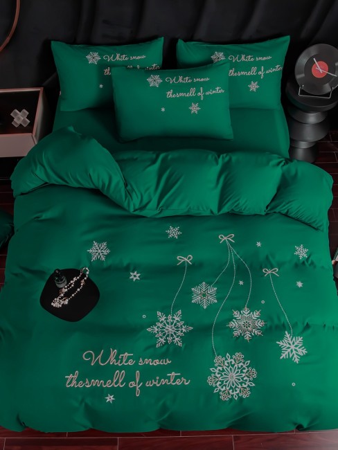 КПБ Rus Bella однотонный с вышивкой в коробке RUBB022