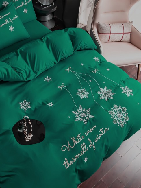 КПБ Rus Bella однотонный с вышивкой в коробке RUBB022