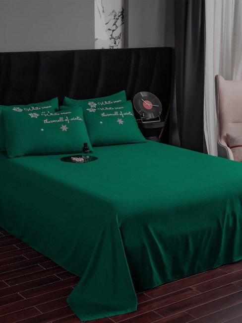 КПБ Rus Bella однотонный с вышивкой в коробке RUBB022