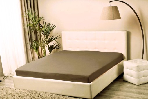 Простыня Tencel на резинке Мерцана (Коричневый) PRORT 26