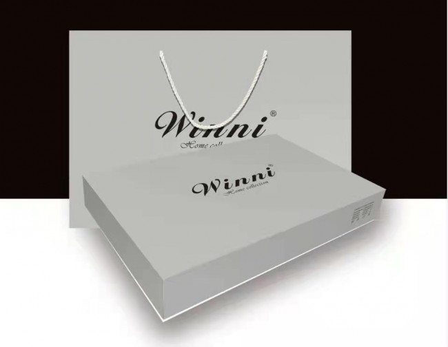 КПБ Mency Winni однотонный с вышивкой в коробке MENWOVB08