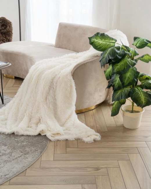 Меховой плед с длинным ворсом (Шампань) PLMEX018 Меховой плед с длинным ворсом (Шампань) PLMEX018