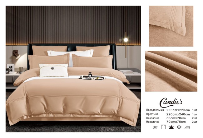 КПБ Candie's Бархатный сатин однотонный в коробке CANBSOB002