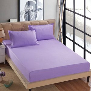 Простыня Страйп Жаккард на резинке Мерцана MERCJ017(Сирень) Простыня Страйп Жаккард на резинке Мерцана MERCJ017(Сирень)