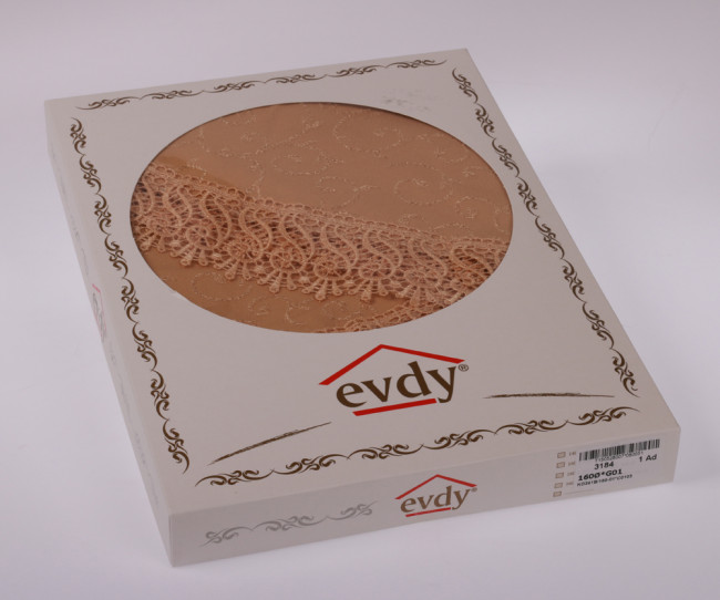 Скатерть EVDY KDK с гипюром круглая d 160 см