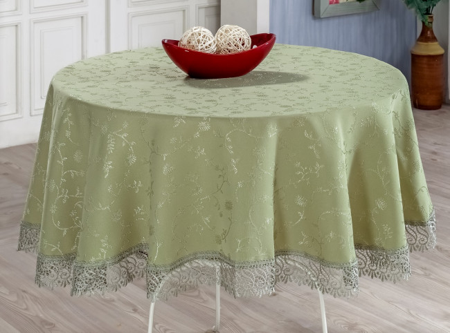 Скатерть EVDY KDK с гипюром круглая d 160 см