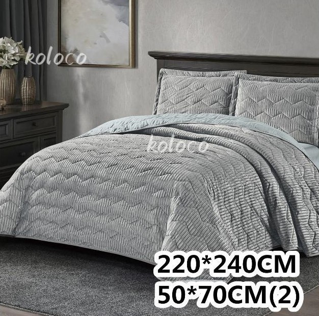 Покрывало c наволочками велюровое KOLOCO 518-20