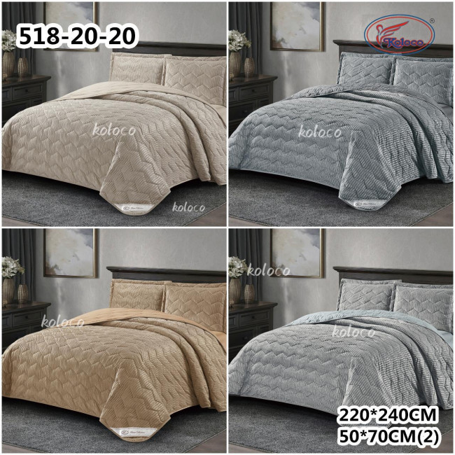 Покрывало c наволочками велюровое KOLOCO 518-20
