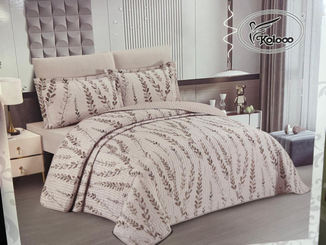 Одеяло стеганное с простыней на резинке и наволочками 4шт Koloco 192-2