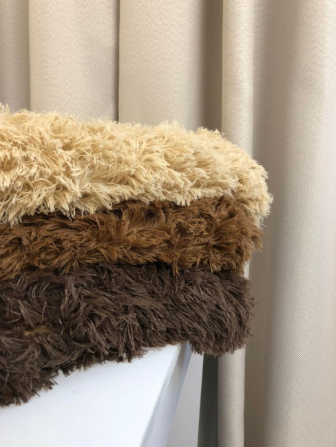 Меховой плед с длинным ворсом (Шоколад) PLMEX019 Меховой плед с длинным ворсом (Шоколад) PLMEX019